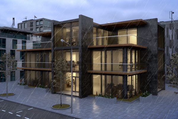 Żaluzje Animacja 3D Budynek Exterior