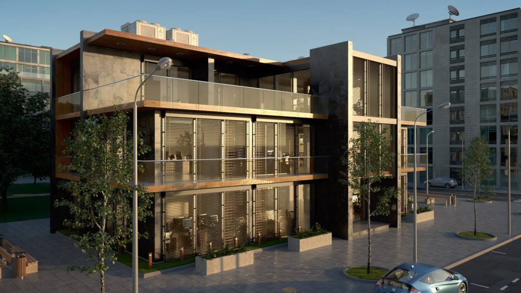 Żaluzje_Animacja_3D_Budynek_Swit Żaluzje Animacja 3D Budynek Exterior