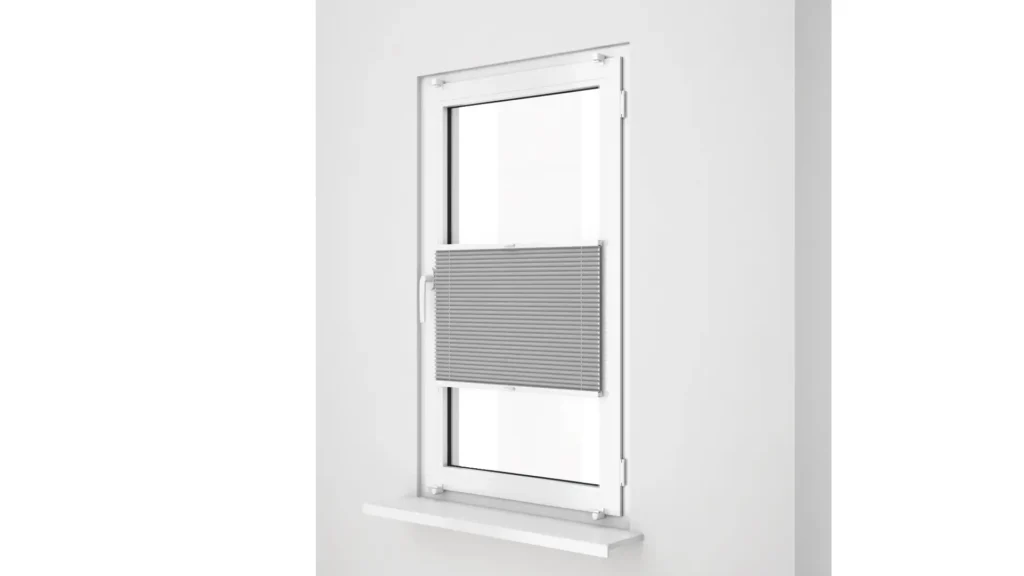3d-animation-assembly-instruction-pleated-blinds-08 3D assembly instruction animation showing non-invasive installation of Fideli pleated blinds