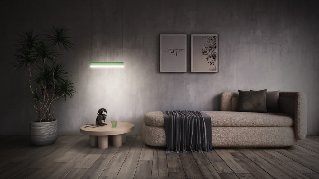 3d-product-animation-topmet-nami23-led-profile-02 Photorealistic 3D product animation of TOPMET NAMI23 custom color aluminum LED profile in modern interior
