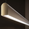 Photorealistic 3D product animation of TOPMET NAMI23 custom color aluminum LED profile in modern interior
