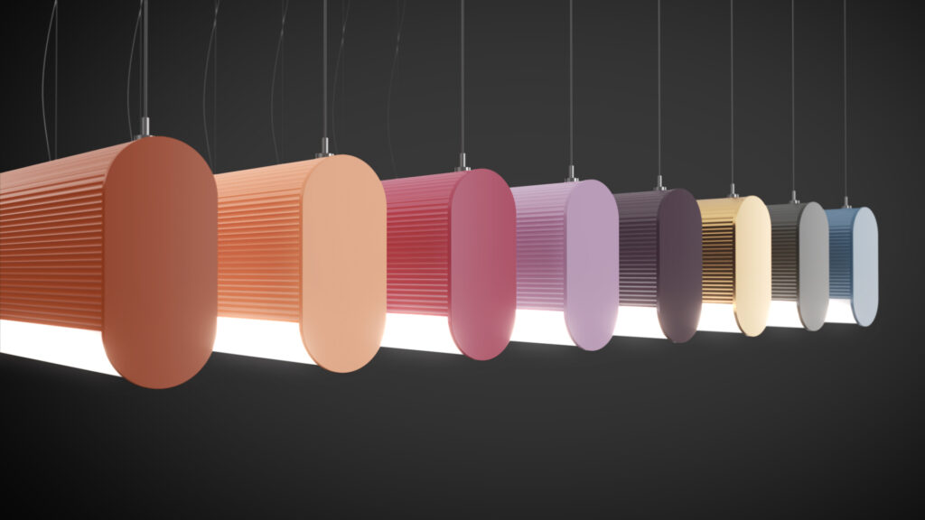 3d-product-animation-topmet-nami23-led-profile-08 Photorealistic 3D product animation of TOPMET NAMI23 custom color aluminum LED profile in modern interior