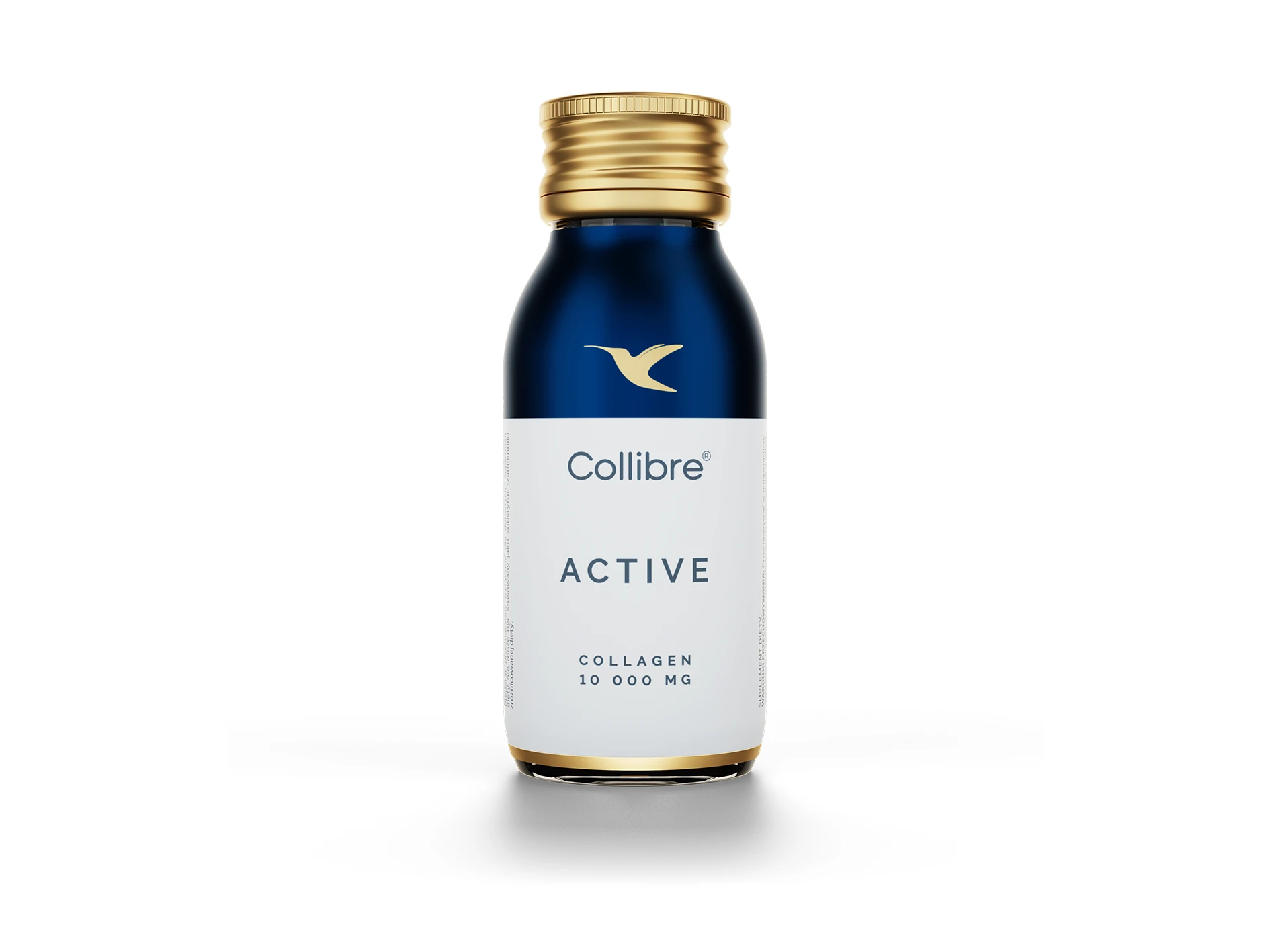 Photorealistic 3D product renders of 30ml and 60ml beauty supplement bottles with custom label mapping