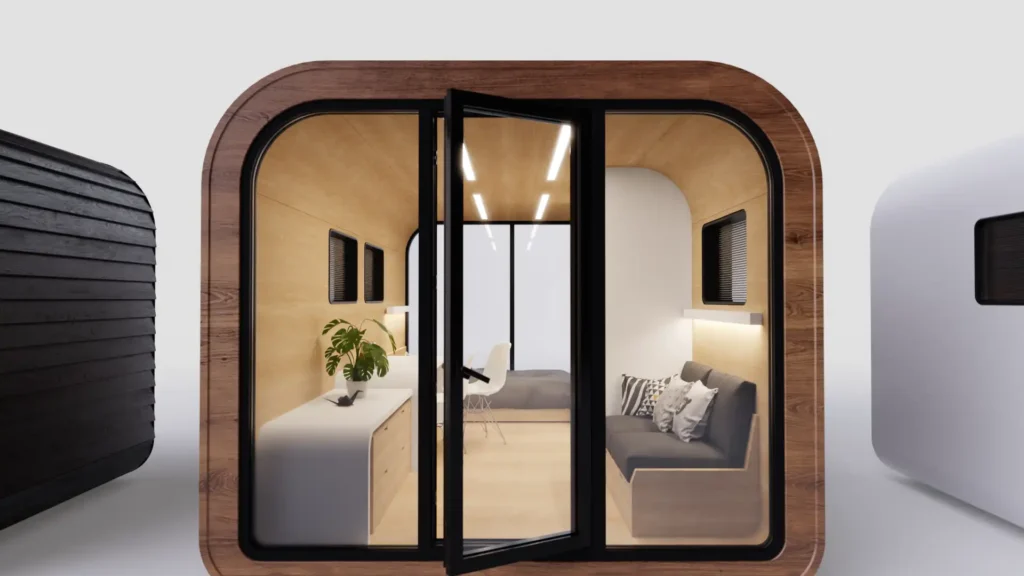 3d-product-renders-modular-panel-house-01 Photorealistic 3D product renders showing modular panel house architectural variants and structural design